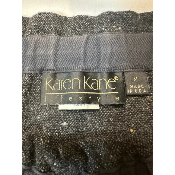 Vintage Karen Kane 90s Wool Fringe Maxi Skirt | Boho Ethnic | Made USA M - Picture 6 of 11